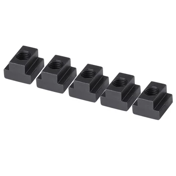 

5 pcs Black Oxide Finish Grade T-Slot Furniture Nuts M12 Threads Fit Into T-slots In Machine Tool Tables