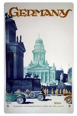 

Berlin Tourism Deutsche German Travel Retro Vintage Poster Canvas Painting DIY Wall Paper Posters Home Decor Gift