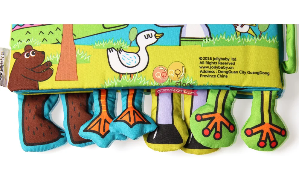 Jogo de Correspondência Brinquedos do Bebê para Crianças Jollybaby Cujos Pano Macio Atividade Livros Animais Jacaré Educativo Infantil Presente Pés 5 High Quality
