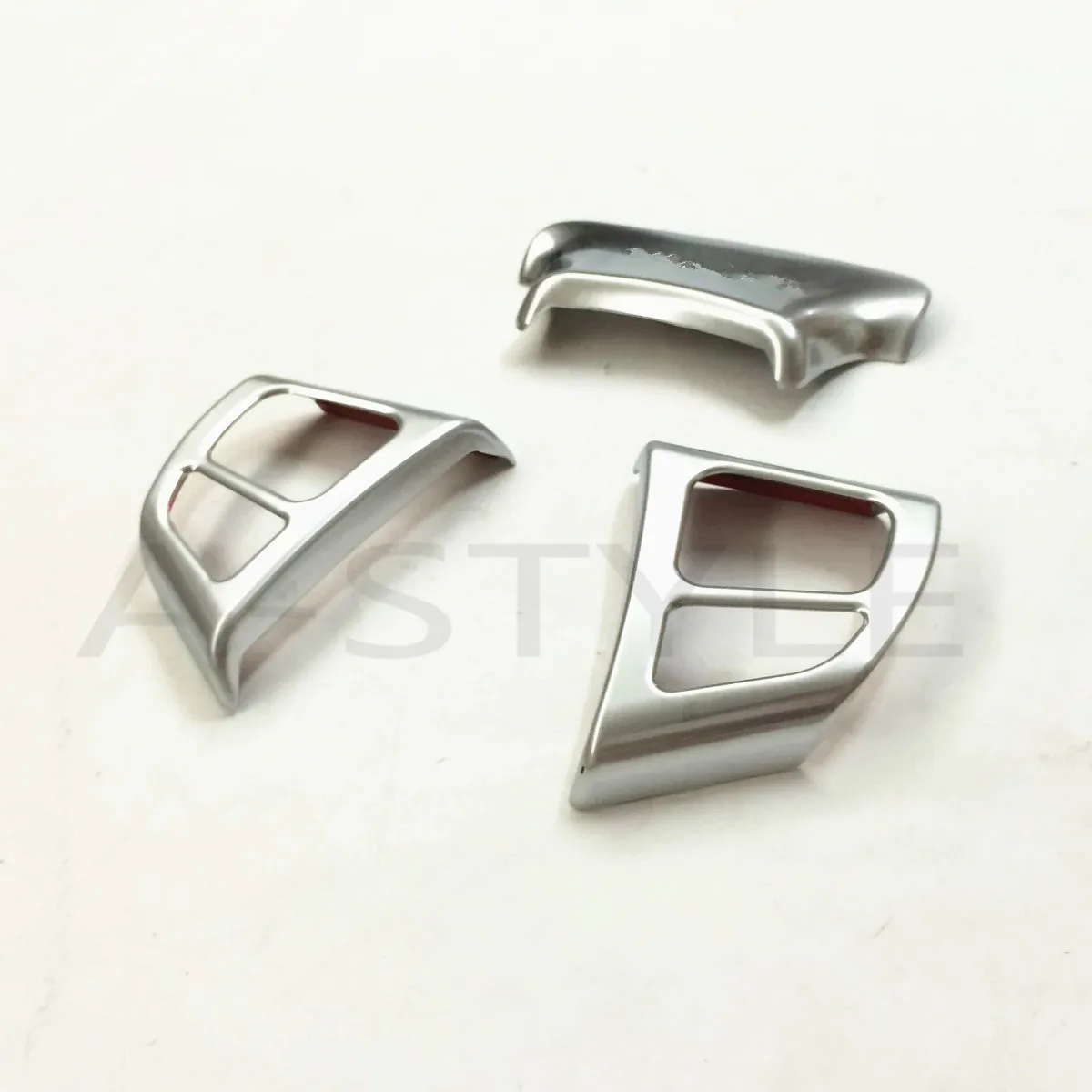 For Suzuki Vitara- car styling ABS Chrome Steering wheel Interior Kit Trim lamp frame hoods car Accessories 3pcs