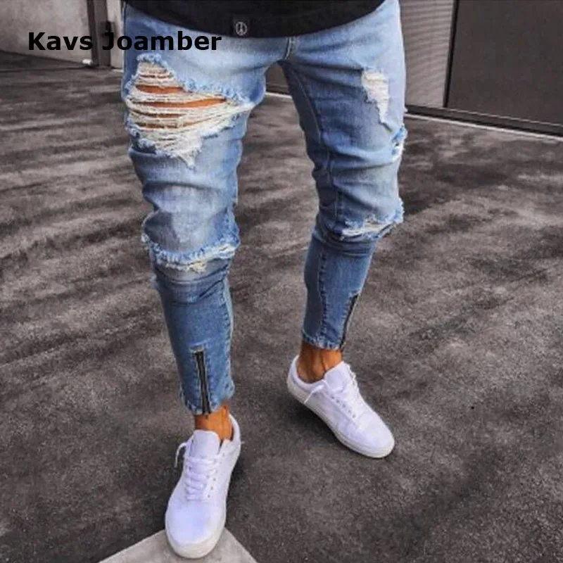 Высокая уличная мужская мода джинсы скинни мужские брендовые pantacourt homme в стиле