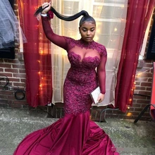 Mermaid Prom Dresses Plus Size Appliques High Neck Sequined Evening dress 2019 Illusion Long Sleeves Women Party Dress Vestidos Mermaid Prom Dresses Plus Size Appliques High Neck Sequined Evening dress 2019 Illusion Long Sleeves Women Party Dress Vestidos