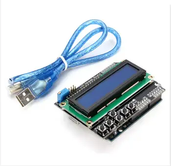 

KuaiJieWei 3D printer Store UNO R3 USB Development Board With LCD 1602 Keypad Shield Kit For Arduino