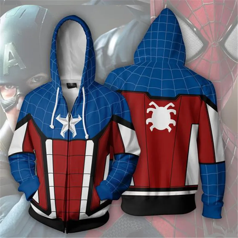 Fans Wear Sweatshirt Captain America Superhero 3D Prined Hooded Sweatshirts Cosplay Hoodie Fans Wear Sweatshirt Captain America Superhero 3D Prined Hooded Sweatshirts Cosplay Hoodie