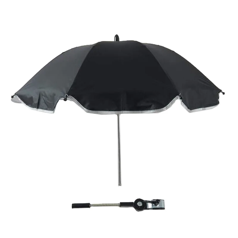 Нейлоновый зонт для детской коляски с защитой от ультрафиолета, чехол для защиты от солнца 360, регулируемый зонт, растягивающийся держатель для коляски, аксессуары для коляски