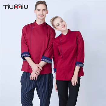 

Chef Single Breasted Jacket Cooking Workwear Long Sleeve Chef Coat Restaurant Kitchen BBQ Waiter Work Wear Uniforms High Quality