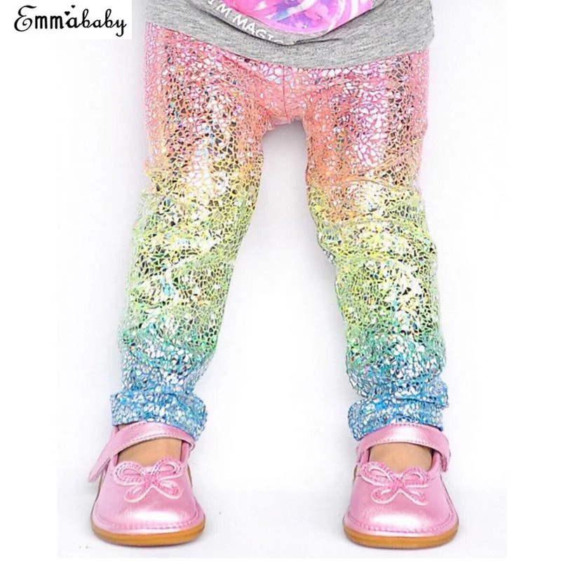 

Kids Girl Pants Baby Gradient Color Legging Straight Pants Long Trousers For Girls Elastic Leggings Baby Girl Clothes Outfits