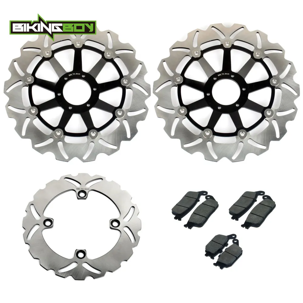 

BIKINGBOY Front Rear Brake Discs Rotor Disks Pads for HONDA CB600F 00-06 2005 CB 600 F Hornet F2 S 2000 2001 2002 2003 2004 Set
