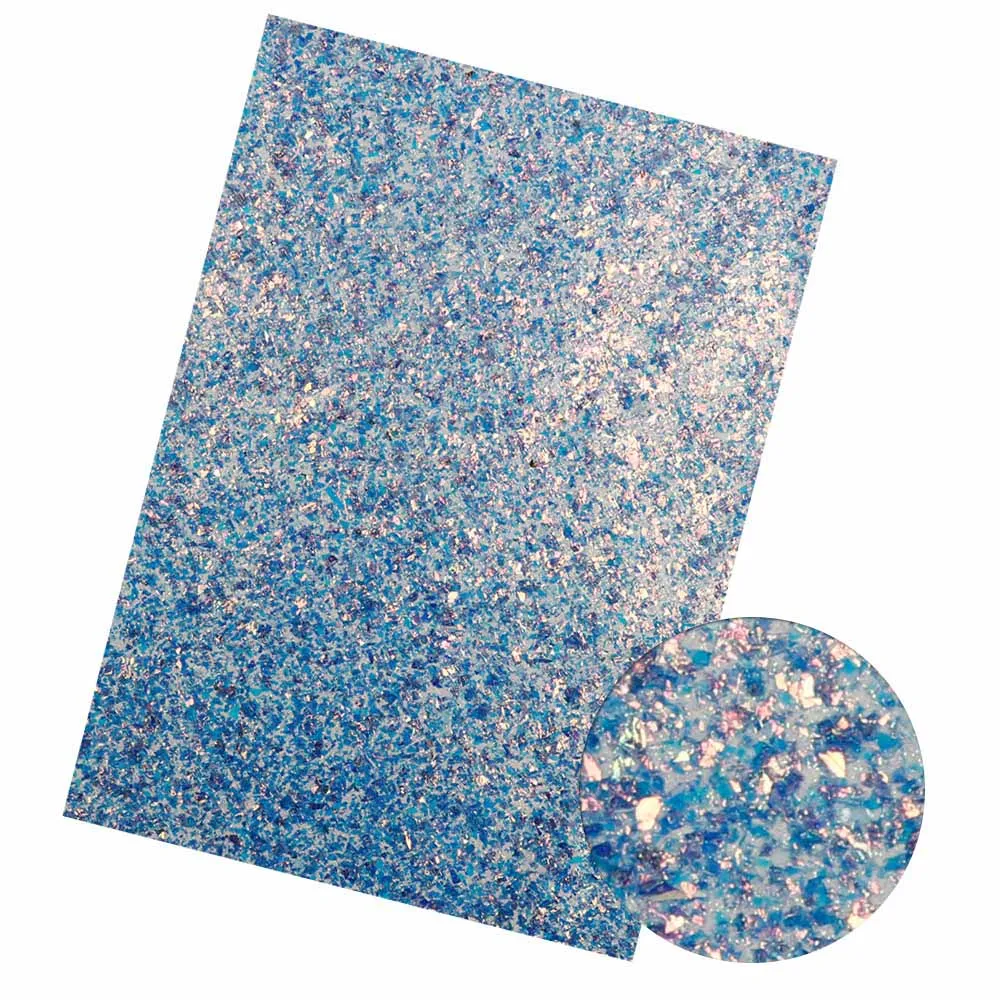 IBOWS 22*30 см, искусственная кожа, ткань, аксессуары для DIY блестящей ткани ярких Бумага бант ткань для ручной работы в стиле пэчворк Материал - Цвет: Blue