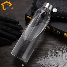 Glas Wasserflasche mit schutztasche 280 ml, 360 ml, 550 ml Trinken gesunde glas teekanne sport reise flaschen