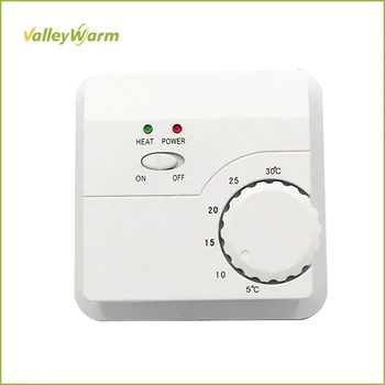 

ValleyWarm Manual Thermostat for Electrical Floor Heating Temperature Control VW-M2 White