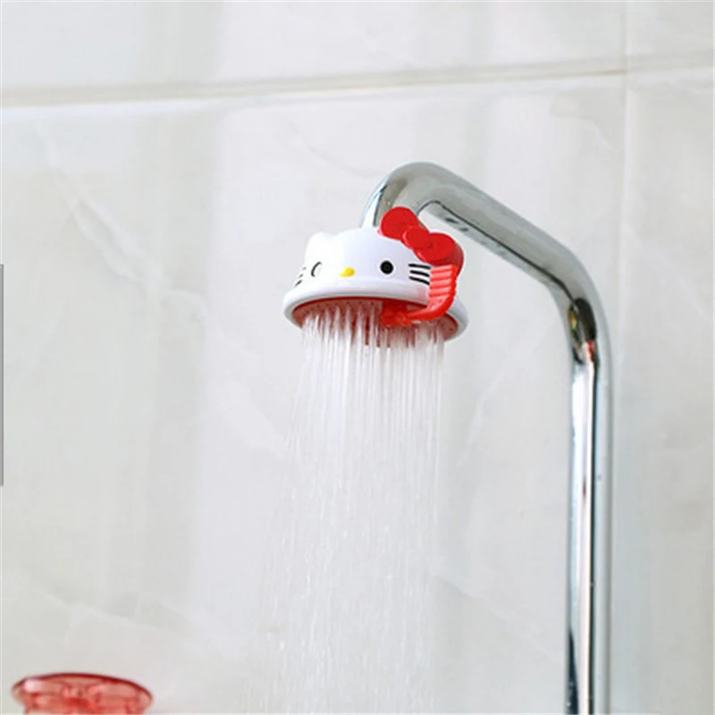 

Hello kitty Adjustable Kitchen Faucet Adapter Sprayers Cartoon Water Saving Sprayer Bathroom Faucet Home Supplies Accessories