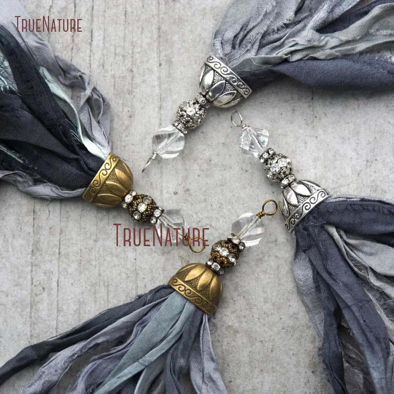 20180303-PM10556- Gray Shades Sari Silk Tassel Pendant_5