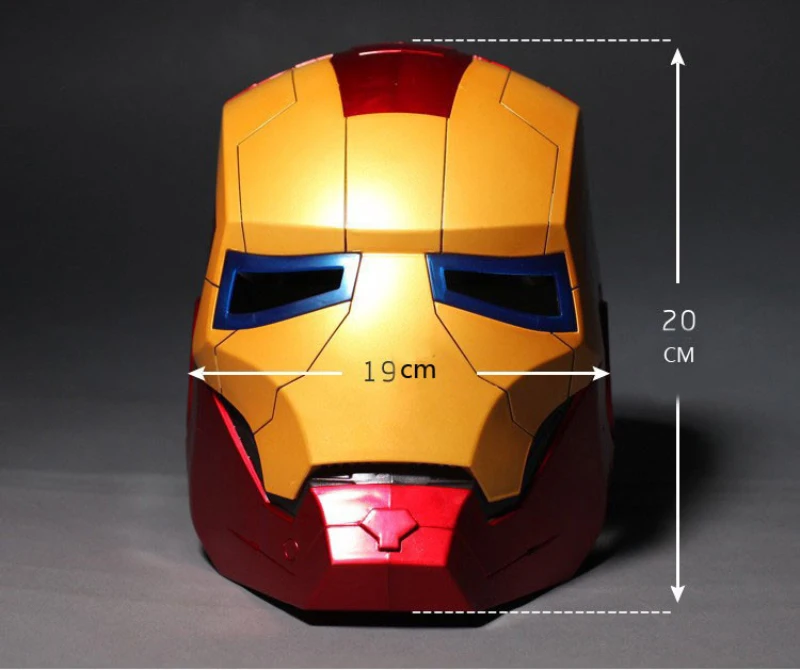 

1:1 Iron Man Motorcycle Helmet Mask Tony Stark Mark 7 Cosplay 1/1 Mask with LED Light Collection Model For Adult and Teen