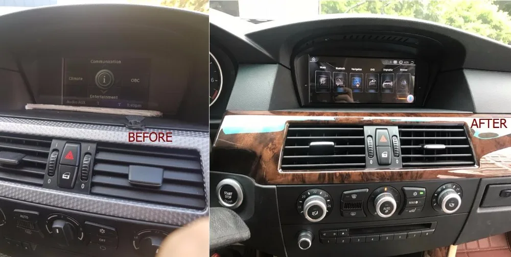 Discount 2G ram Android 8.1 Car monitor for BMW 5s E60 E61 E62 E63 E64 M5  2005 - 2010 Stereo Radio Vedio Audio GPS Navi Media Headunit 5