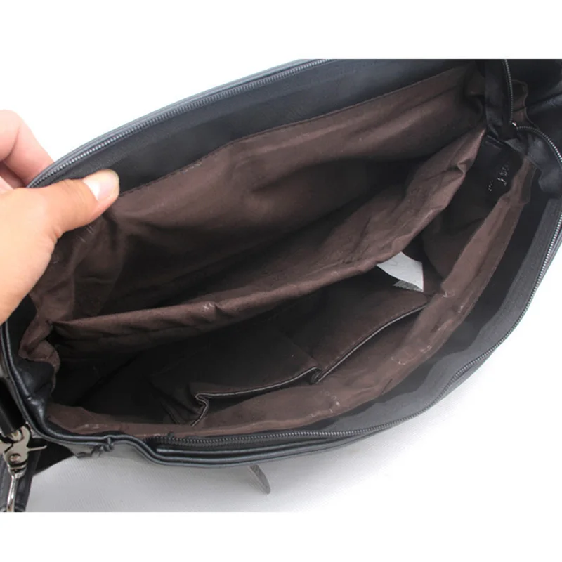 

New Style Man Retro Casual PU Leather Crossbody Bag Large Capacity Waterproof Messenger Bag