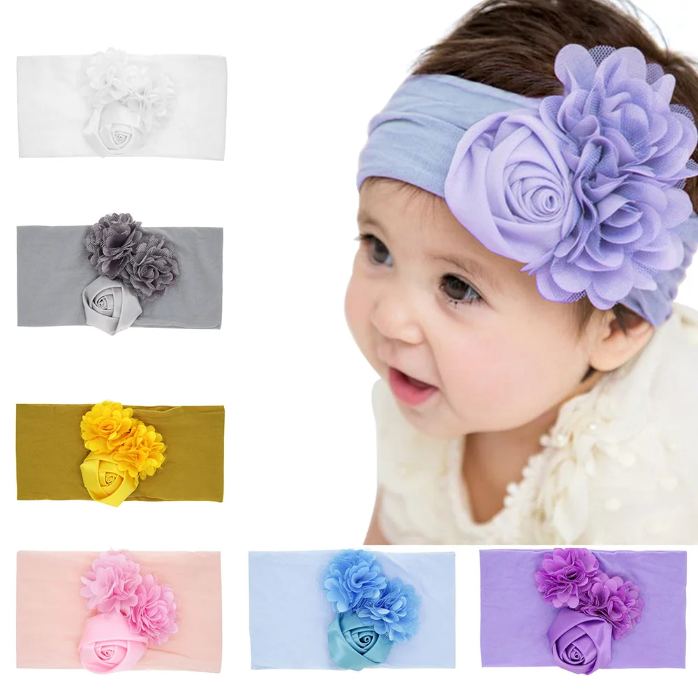

Kids Headband flower For Girl Ear Hairbands Kids Turbans baby hair accessories Headband Baby Girl dropshipping