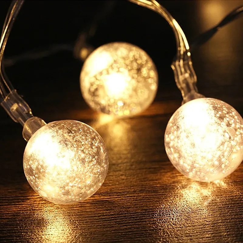 USB Ball Shape LED String Light Christmas Tree Home Courtyard Decoration Lamp Wedding Party Ornament Supplies