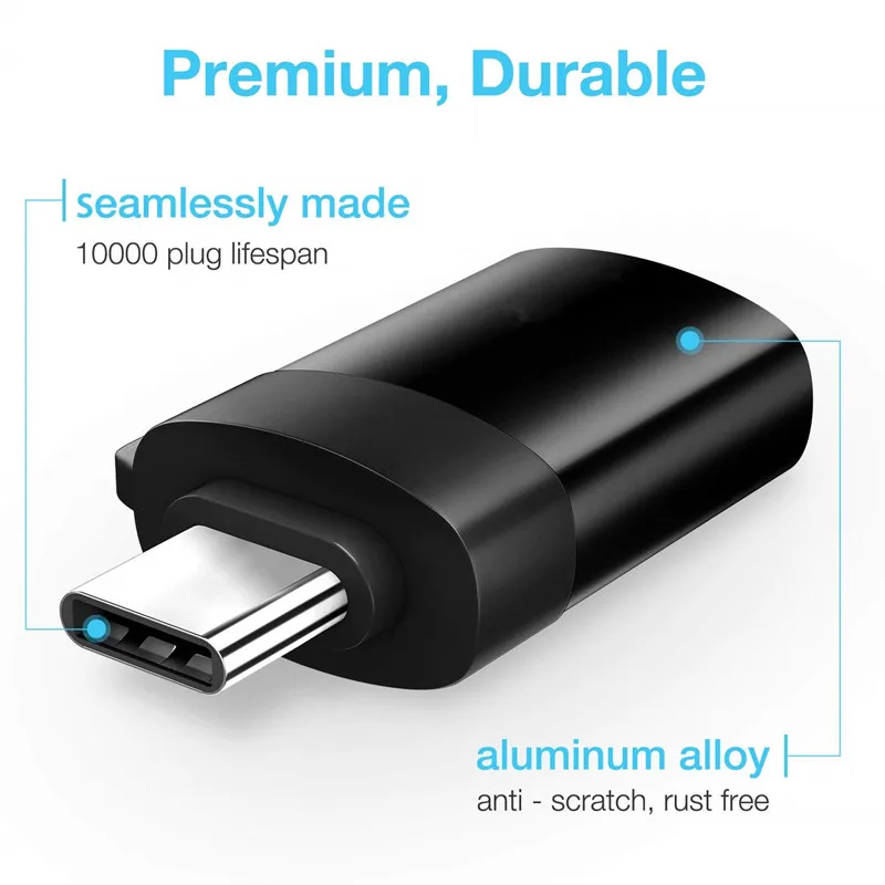 

Type-C to USB 3.0 OTG Cable Adapter Type C Adapter USB C Converter for MacBook Pro Samsung Xiaomi mi 8 Huawei USB C OTG Adapter