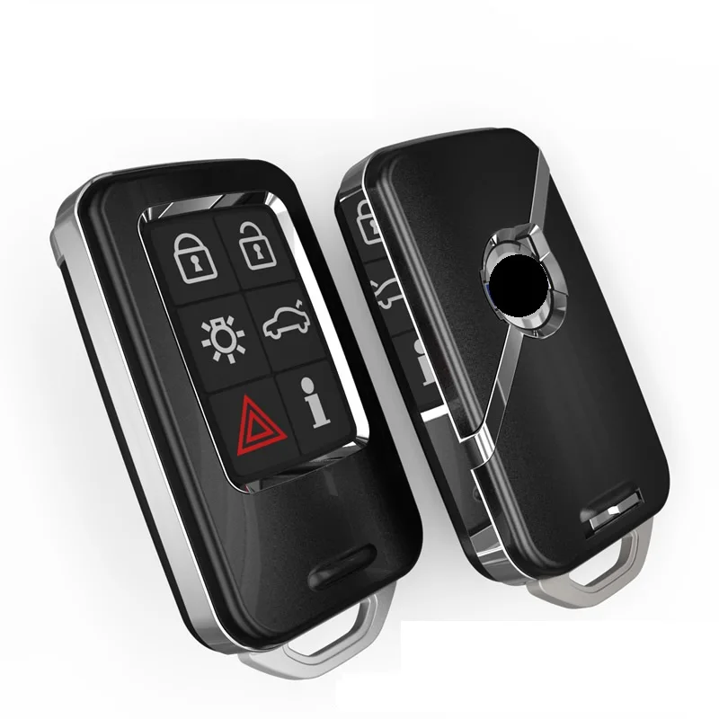 Высокое качество защитный чехол ключа автомобиля чехол для VOLVO S60L S80L XC60 S60 V60 автомобильный Стайлинг умный ключ оболочки чехлы - Название цвета: Black Cover