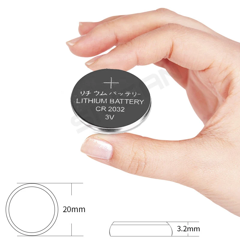 50Pcs 3V CR2032 Lithium Button Cell Battery BR2032 DL2032 ECR2032 CR2032 Button Coin Cell BatteriesFor Watches clocks calculator