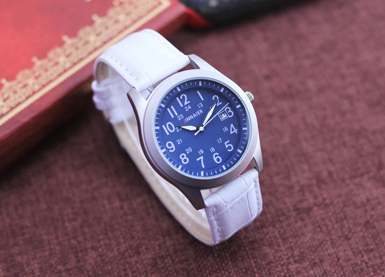 2018 Новый Полный календарь мужской кожаный кварцевые модные наручные часы джентльмен повседневные часы в деловом стиле электронные часы