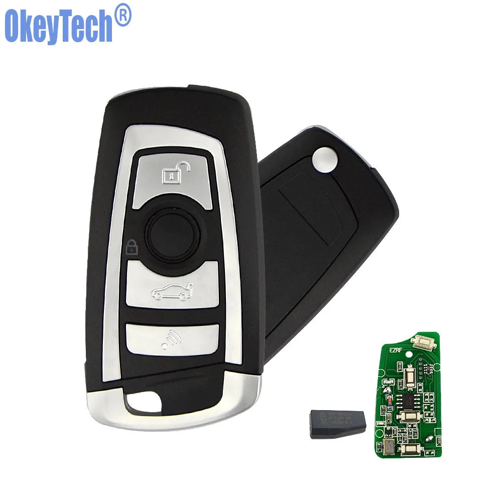 OkeyTech изменение Flip 4 Кнопка 315/433 Мгц дистанционный ключ для BMW EWS 325 330 318 525 530 540 E38 E39 E46 M5 X3 X5 HU92 ID44 PCF7935