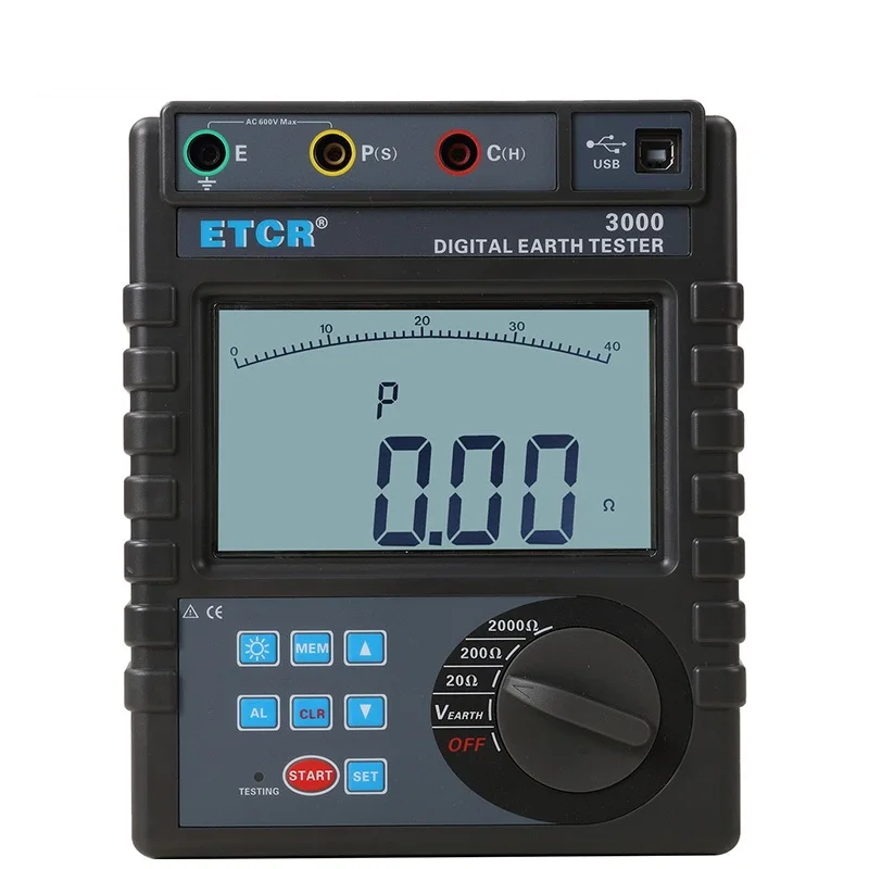 ETCR30000012000ohmDigitalEarthResistanceTesterGround