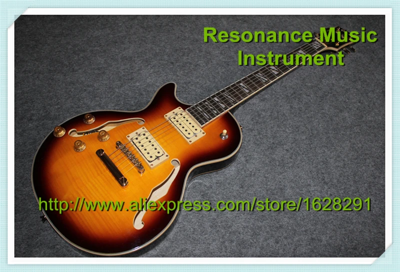 

100% Real Pictures F Holes Left Handed LP Models Superme Guitar Vintage Sunburst