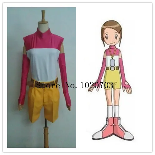 Digimon Adventure Hikari Yagami Kari Kamiya Uniform Cloth Cosplay Costume NEW