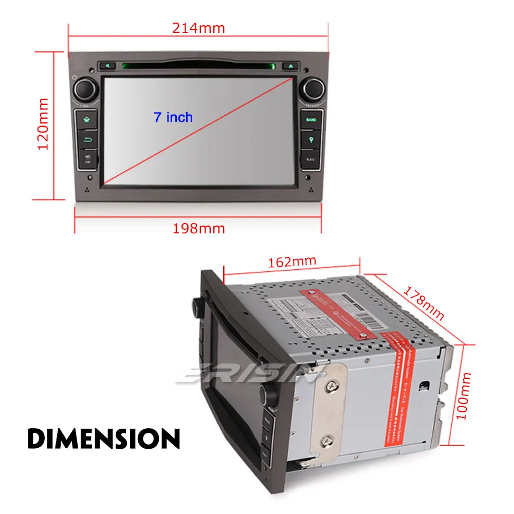 Top Erisin ES3860PG  7" HD Android 8.1 Quad core 2G RAM Car DVD PX30 DAB+ GPS Sat for Opel Vauxhall Vextra Astra Corsa 4