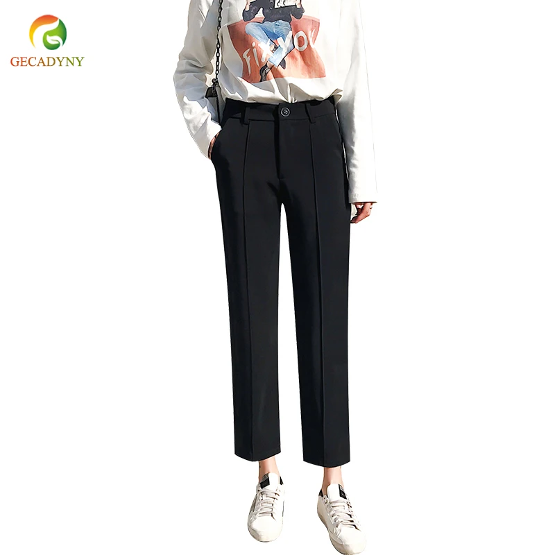 2019 Autumn Spring High Waist Style Women Wide Leg Pants