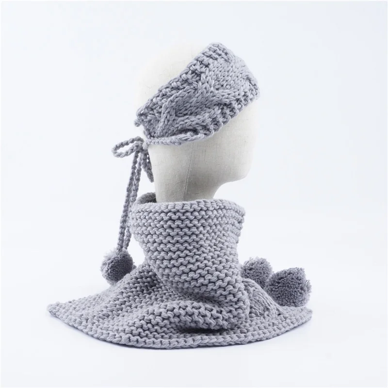 Us 14 2 29 Off Child Winter Hat Cowl Set Knitted Ear Warmer Style For Girls Crochet Lovely Beanie And Scarf In Hats Caps From Mother Kids On