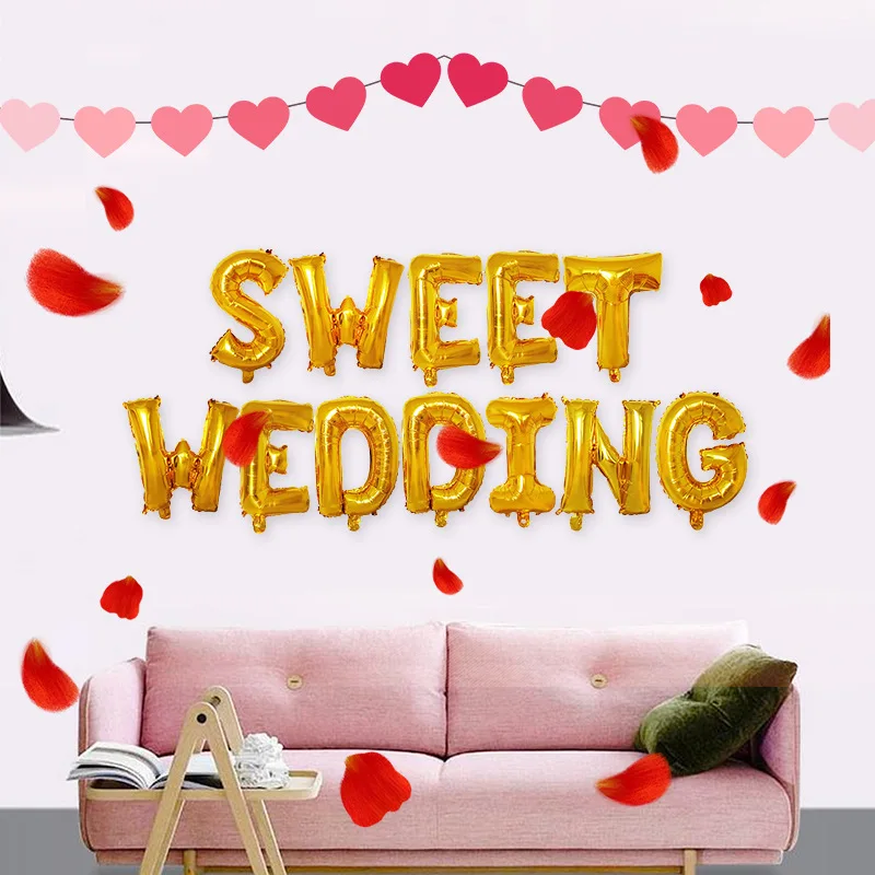 

Wedding Decoration Balloons Bride To Be Just Married Miss to Mrs Team Bride 16inch Letter Foil Ballon Hen Party Supplies