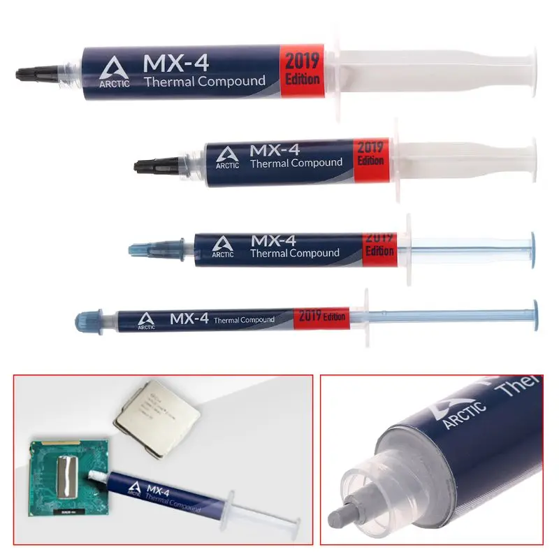 MX-4 2g 4g 8g 20g شحم حراري VGA مجمع غرفة تبريد الجص لصق ل معالج داخلي وحدة المعالجة المركزية مسند تبريد للاب توب مدمج به مكبر صوت مروحة