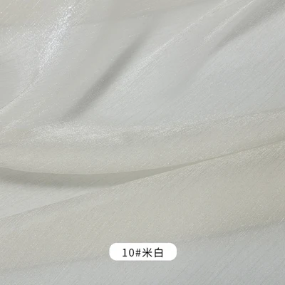 Высокое качество креп органза шифон ткань для летнего платья Рождество Тюль тканевые украшения для дома TJ0316-1 - Цвет: 10 beige