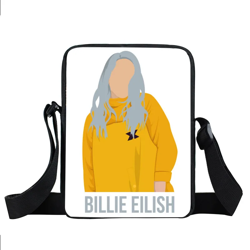 Billie Eilish мини-сумка-мессенджер в стиле хип-хоп сумки через плечо женские сумки для мальчиков и девочек сумки через плечо bookbag rapper модные сумки в подарок - Цвет: xkb em12