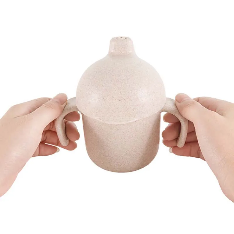 

Baby Drinking Cup 160ml Kids Mamadeiras With Handles Baby Straw Learn Feeding Drinking Bottle Children Drink