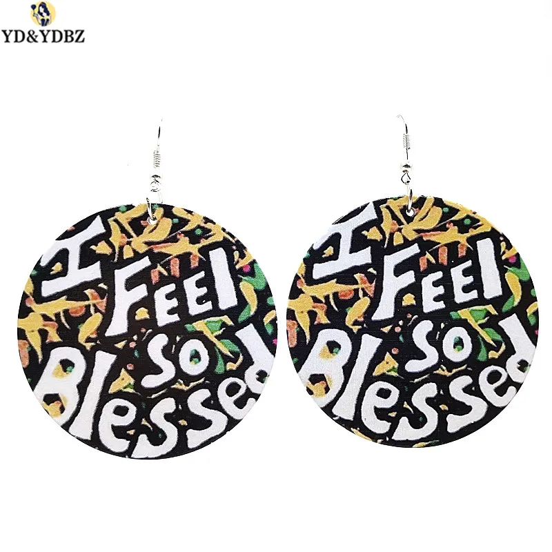 

YD&YDBZ New Letter Big Earrings For Women Geometric Round Drop Earrings Hiphop Punk Style Party Dance Accessories Birthday Gifts