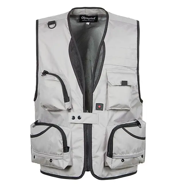 Cameraman Vest Summer Men Reporter Vest Multi pockets Sleeveless Photographer Male Jackets