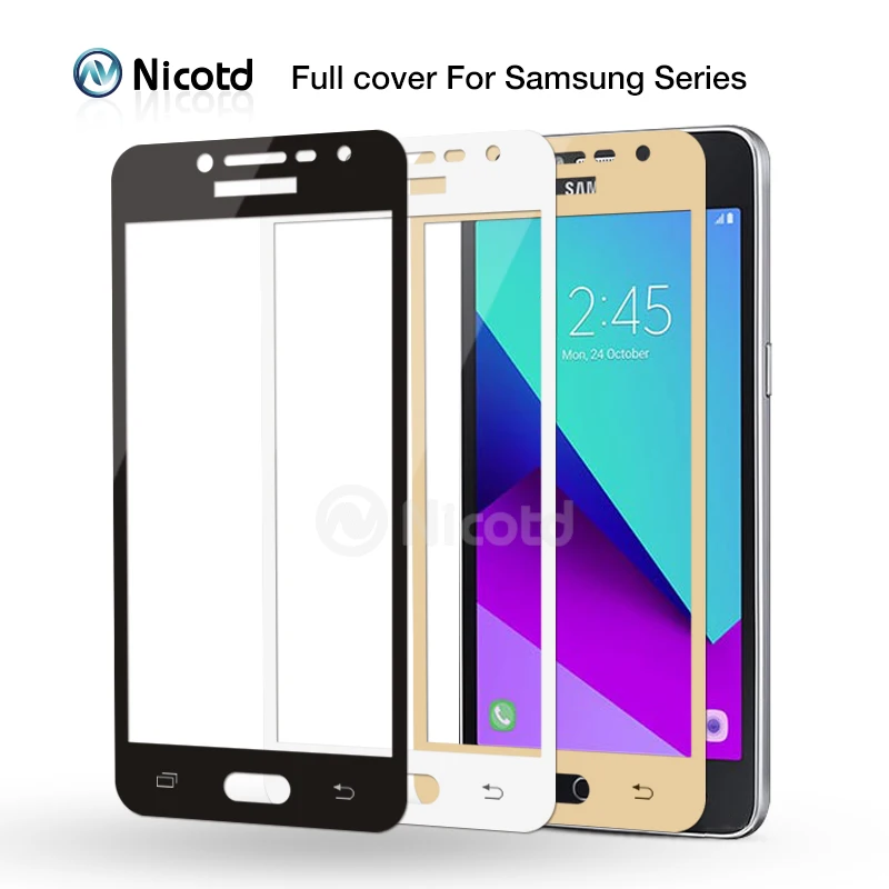 Никотд полное покрытие закаленное стекло для Samsung J7 J5 J3 2017 Pro EU a5 a3 a7 Защита экрана