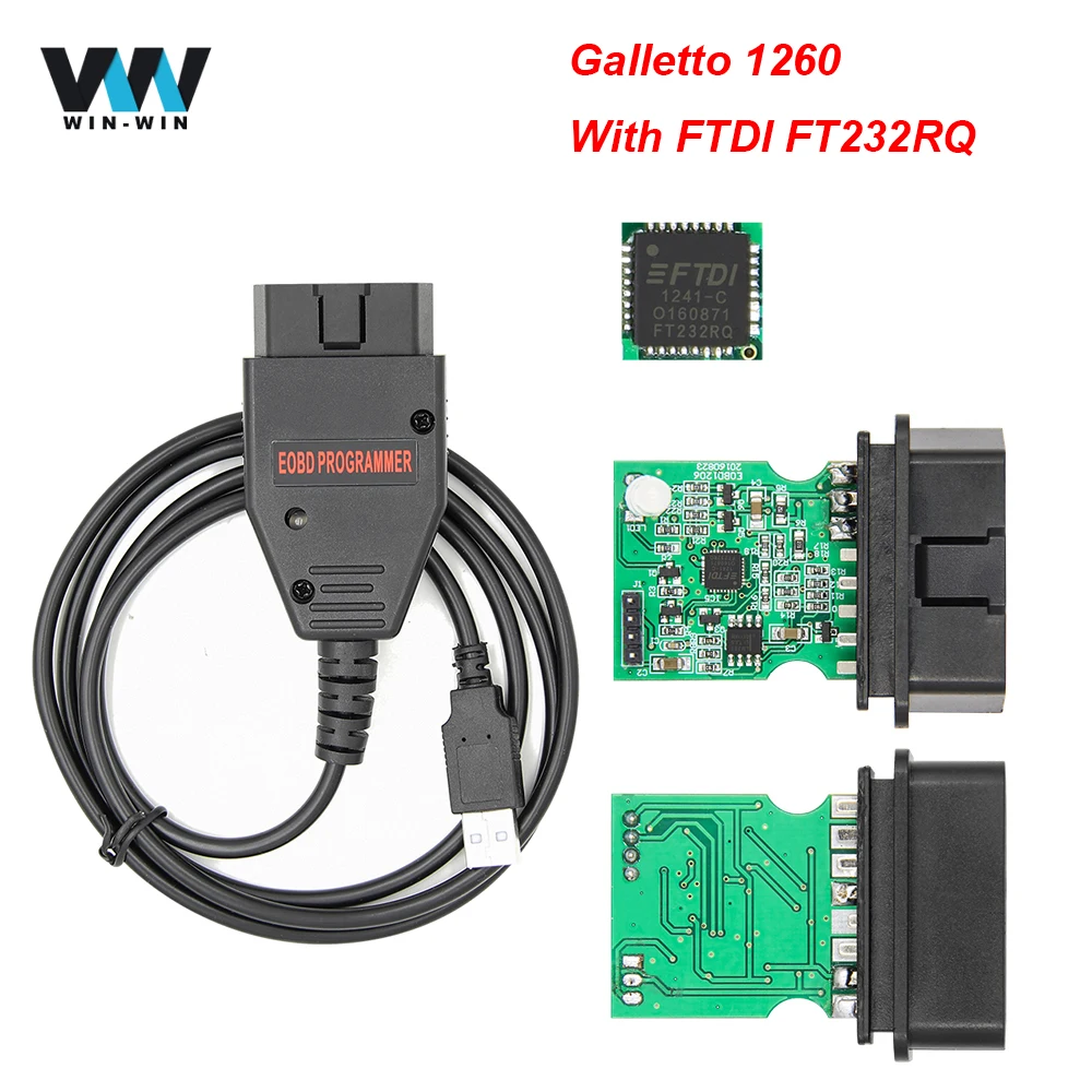 Galletto 1260 ECU чип тюнинговый инструмент FTDI автомобильный диагностический EOBD/OBD2/OBDII
