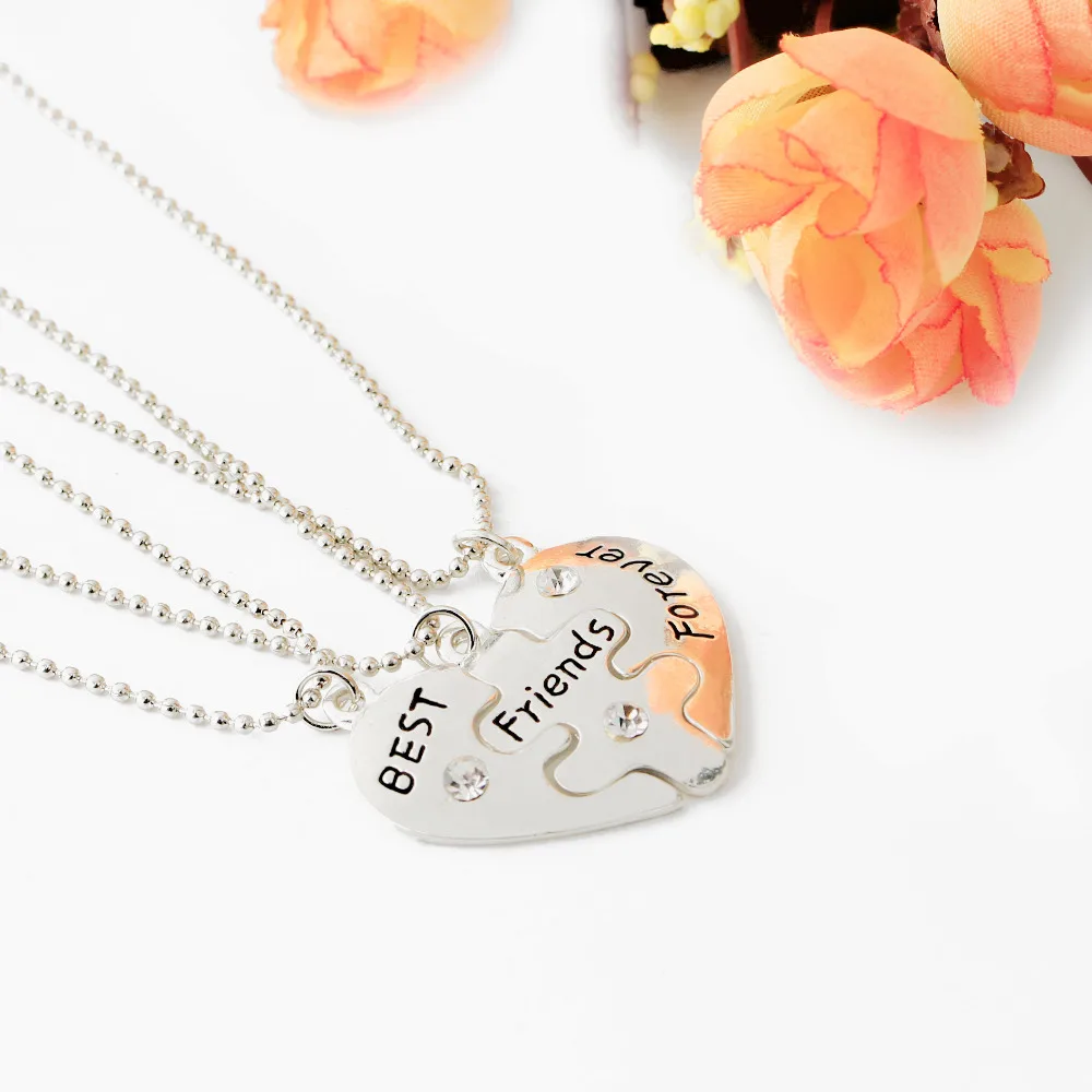 Ожерелье Lovers' Collier Bff 3 шт. ожерелье с надписью Best Friends Forever подвеска в виде сердца