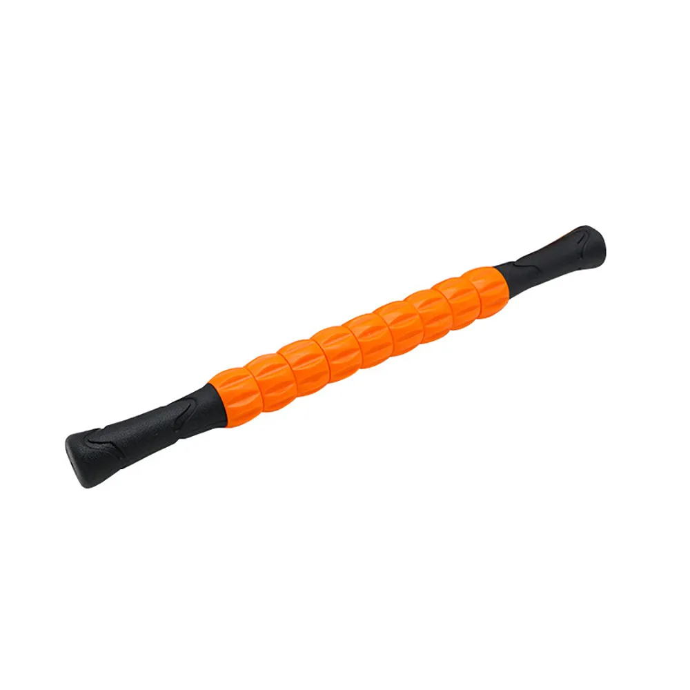 Регулируемый зубчатый массажный ролик для мышц, ТРИГГЕРНАЯ точка, Массажная палка, самостоятельный myofascial релиз для ног/спины/ног, расслабляющий инструмент для йоги - Цвет: Оранжевый