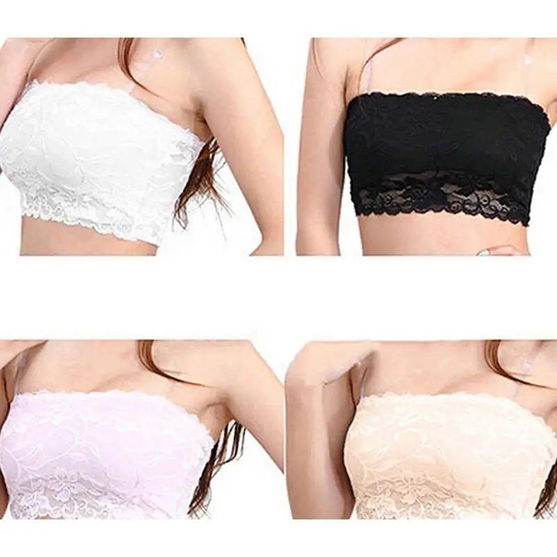 Fashion Women's Sexy Casual Lace Crop Boob Bandeau Seamless Fashion