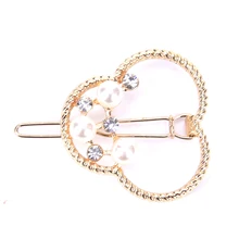 Модные 3 шт Женские аксессуары для волос геометрические круглые треугольные клипсы имитирующие шпильки с жемчугом аксессуары для головных уборов