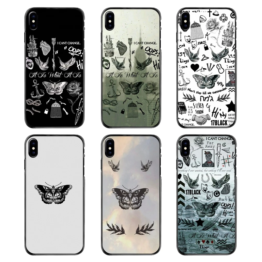 

For Samsung Galaxy A3 A5 A7 A8 J1 J2 J3 J5 J7 Prime 2015 2016 2017 One Direction 1D Tattoos harry styles butterfly Phone Covers