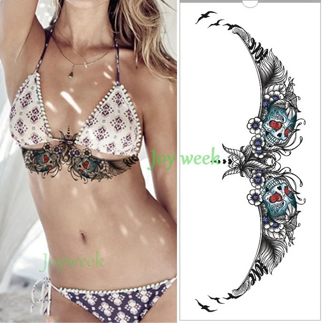 

Waterproof Temporary Tattoo Sticker Sexy Diamond Crystal on Breast Fake Tatoo Flash Tatto Chest Waist Back For Women Girl