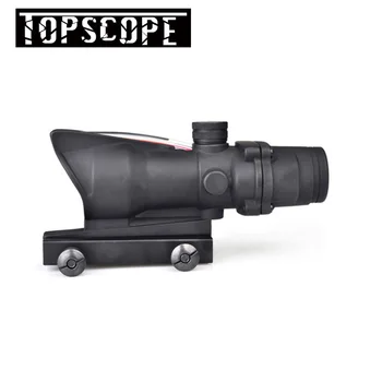 

Hunting aim Tactical optical sight Enhanced Edition .308 4X32 ACOG Fiber Source Red&Green Illuminated Scope AR 15 Rifle Scope
