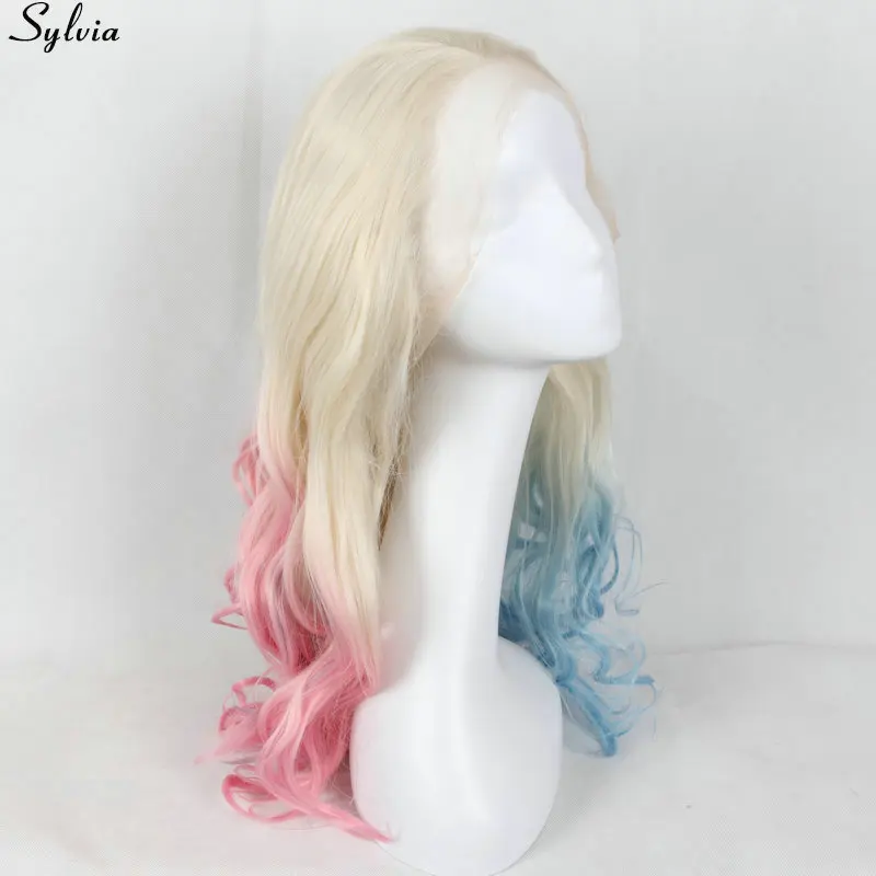 three color party  synthetic lace front wig  (6)
